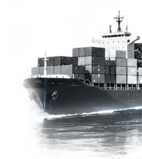 Navio de carga em operação internacional
